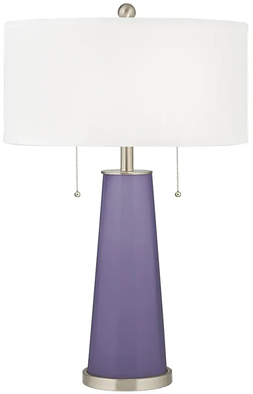 Color Plus Peggy 29 3/4" Modern Purple Haze Glass Table Lamp