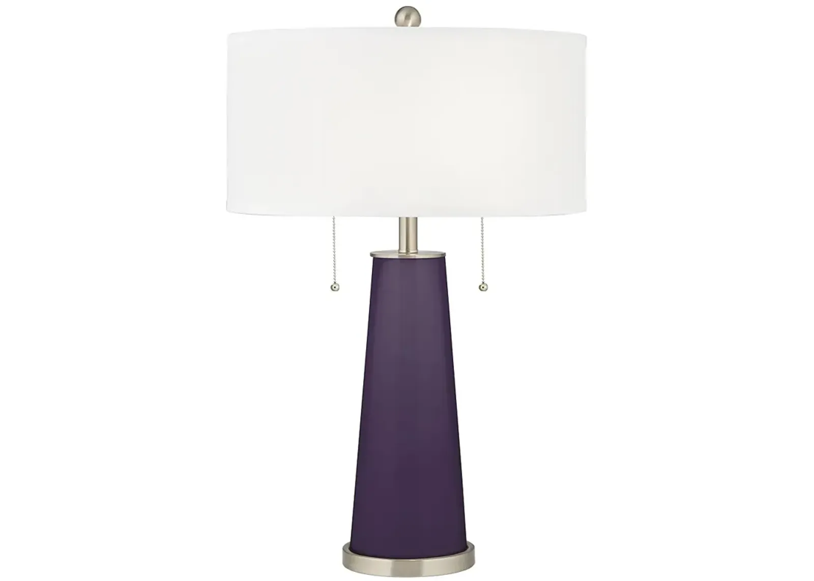 Color Plus Peggy 29 3/4" Quixotic Plum Purple Glass Table Lamp