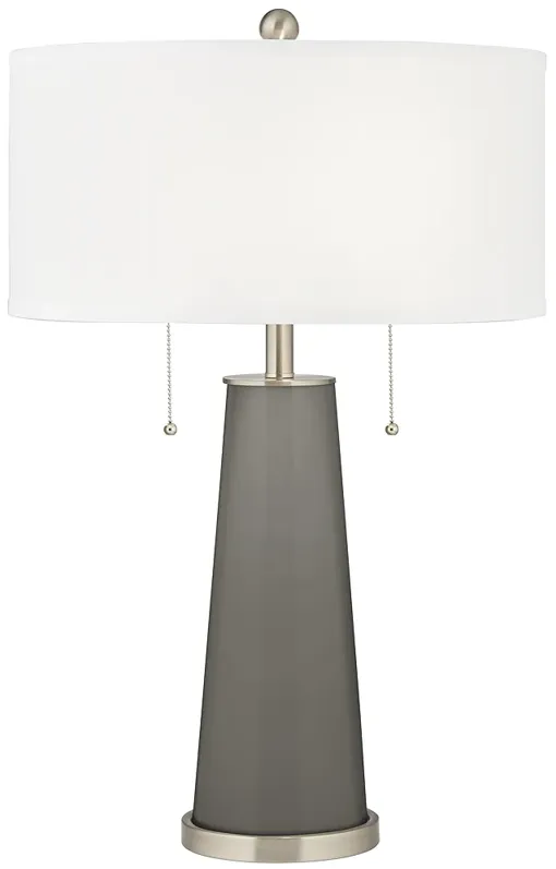 Color Plus Peggy 29 3/4" Gauntlet Gray Glass Table Lamp