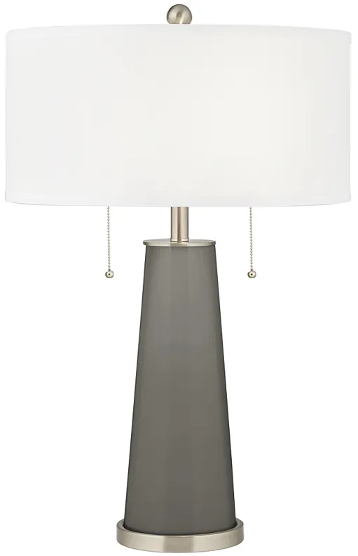 Color Plus Peggy 29 3/4" Gauntlet Gray Glass Table Lamp