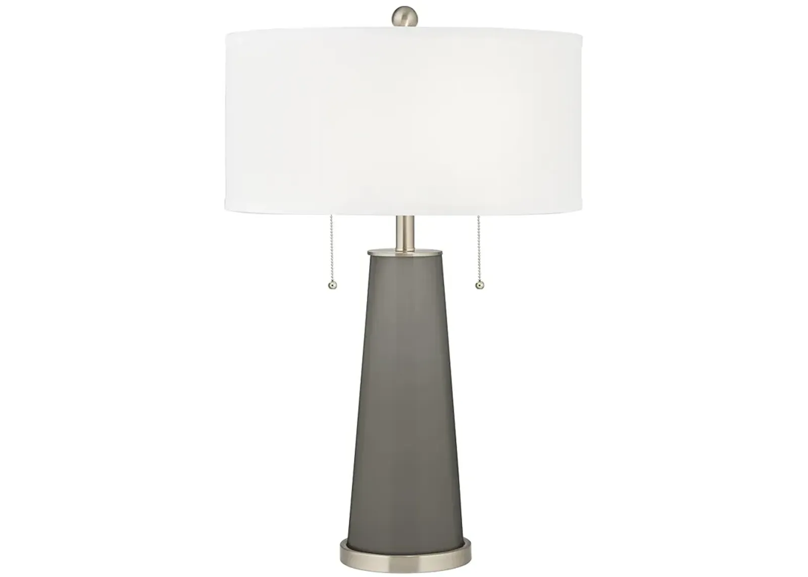 Color Plus Peggy 29 3/4" Gauntlet Gray Glass Table Lamp