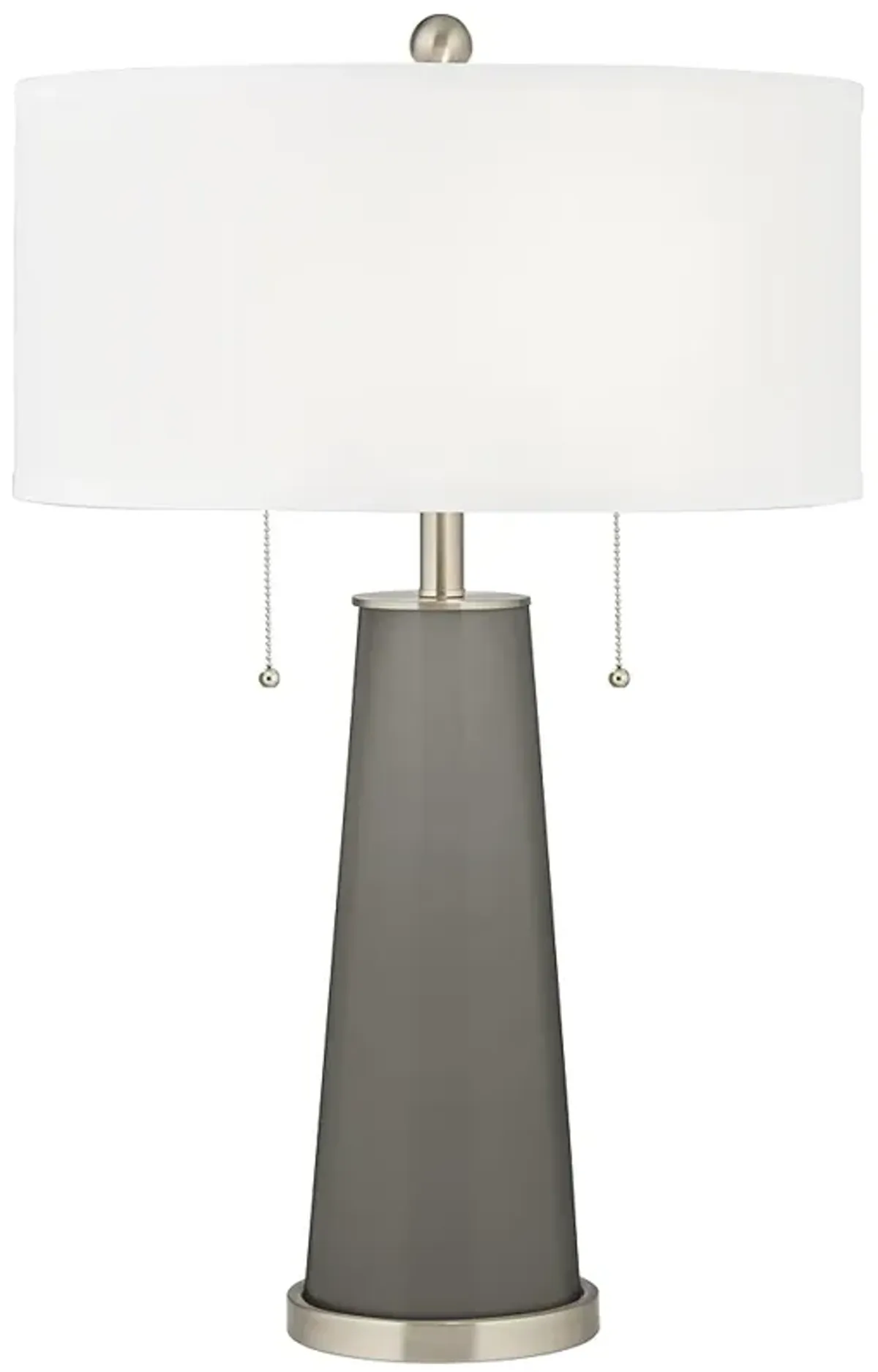 Color Plus Peggy 29 3/4" Gauntlet Gray Glass Table Lamp