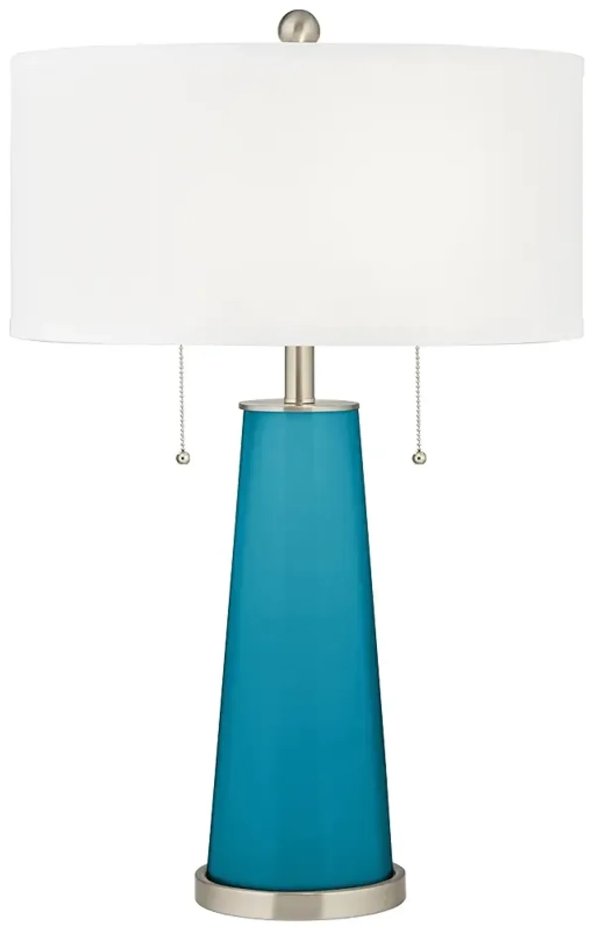 Color Plus Peggy 29 3/4" Modern Caribbean Sea Blue Table Lamp