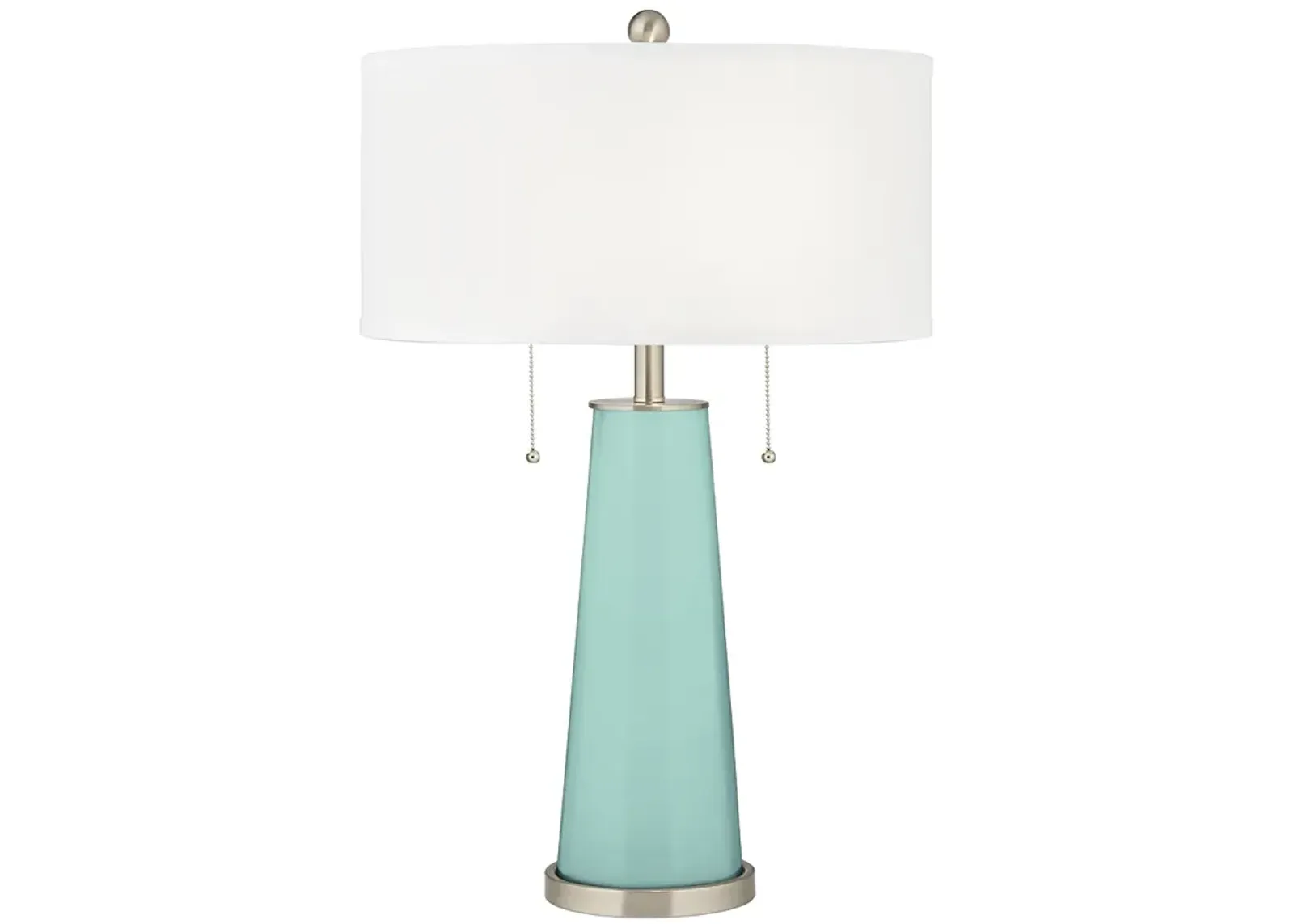 Color Plus Peggy 29 3/4" Modern Glass Cay Blue Table Lamp