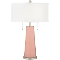 Mellow Coral Peggy Glass Table Lamp