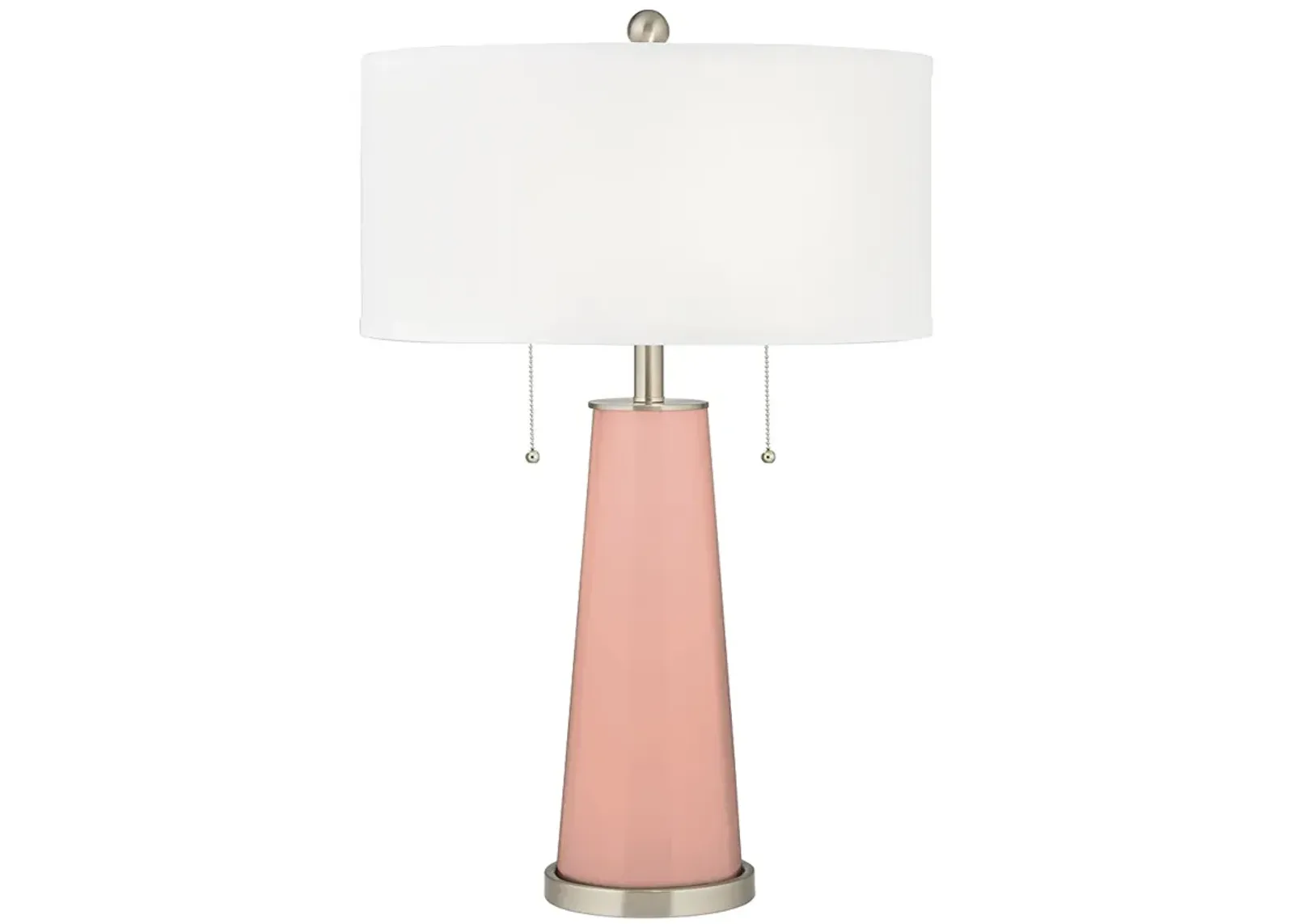 Mellow Coral Peggy Glass Table Lamp