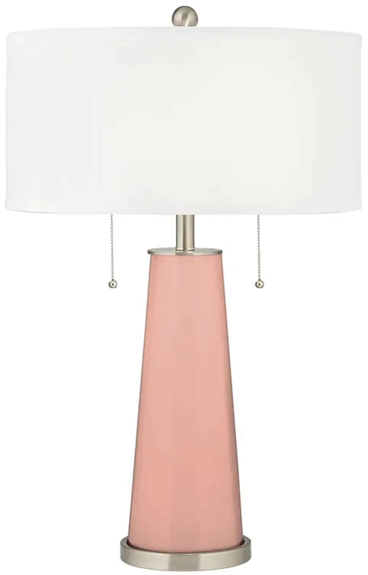 Mellow Coral Peggy Glass Table Lamp