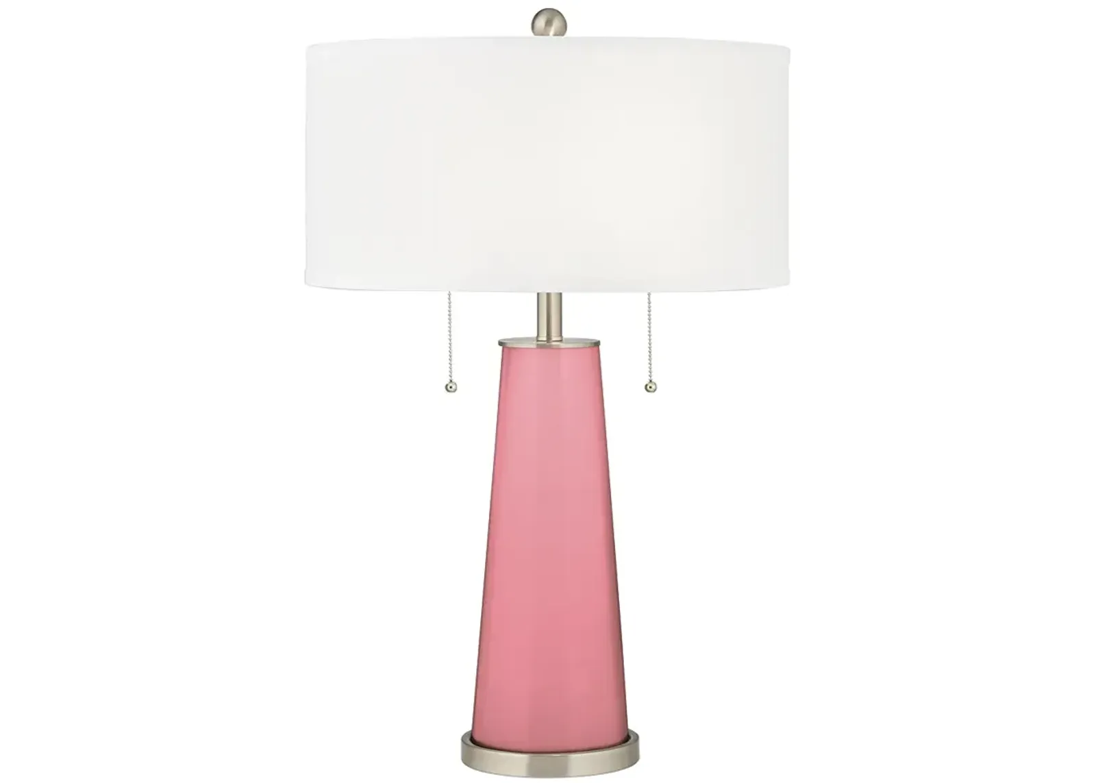 Color Plus Peggy 29 3/4" Modern Glass Haute Pink Table Lamp