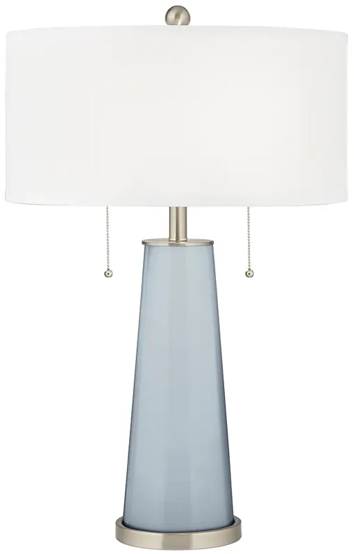 Color Plus Peggy 29 3/4" Modern Glass Take Five Blue Table Lamp