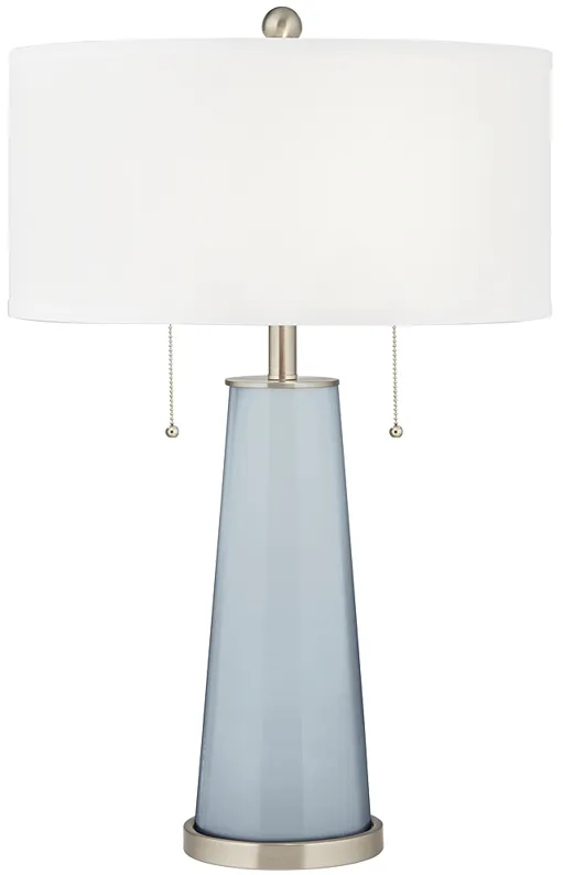 Color Plus Peggy 29 3/4" Modern Glass Take Five Blue Table Lamp