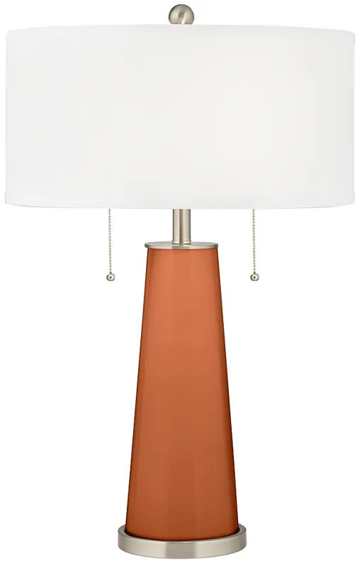 Color Plus Peggy 29 3/4" Robust Orange Glass Table Lamp