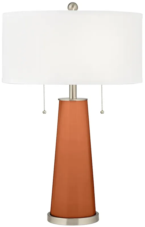 Color Plus Peggy 29 3/4" Robust Orange Glass Table Lamp