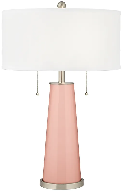 Color Plus Peggy 29 3/4" Rose Pink Glass Table Lamp