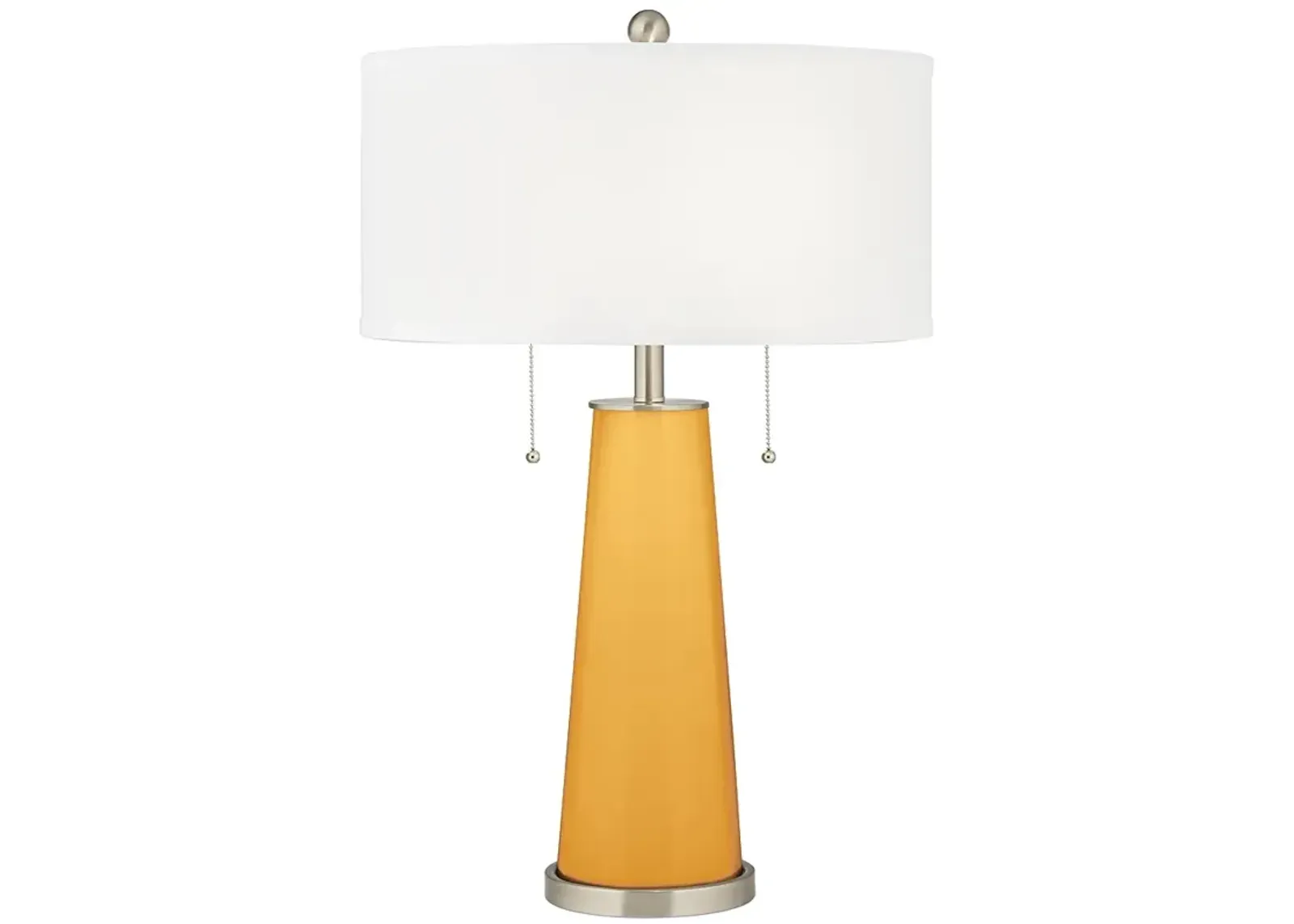 Color Plus Peggy 29 3/4" Marigold Yellow Glass Table Lamp