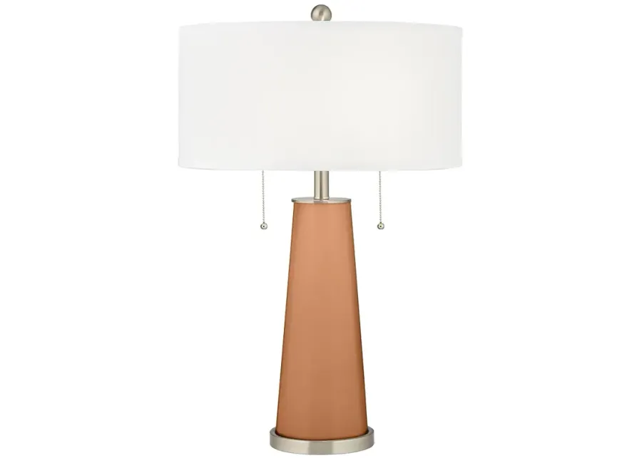 Burnt Almond Peggy Glass Table Lamp