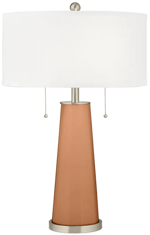 Burnt Almond Peggy Glass Table Lamp