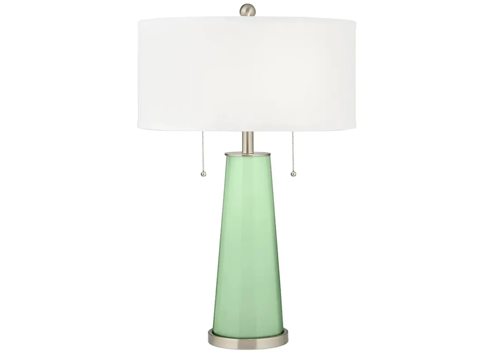 Color Plus Peggy 29 3/4" Flower Stem Green Glass Table Lamp