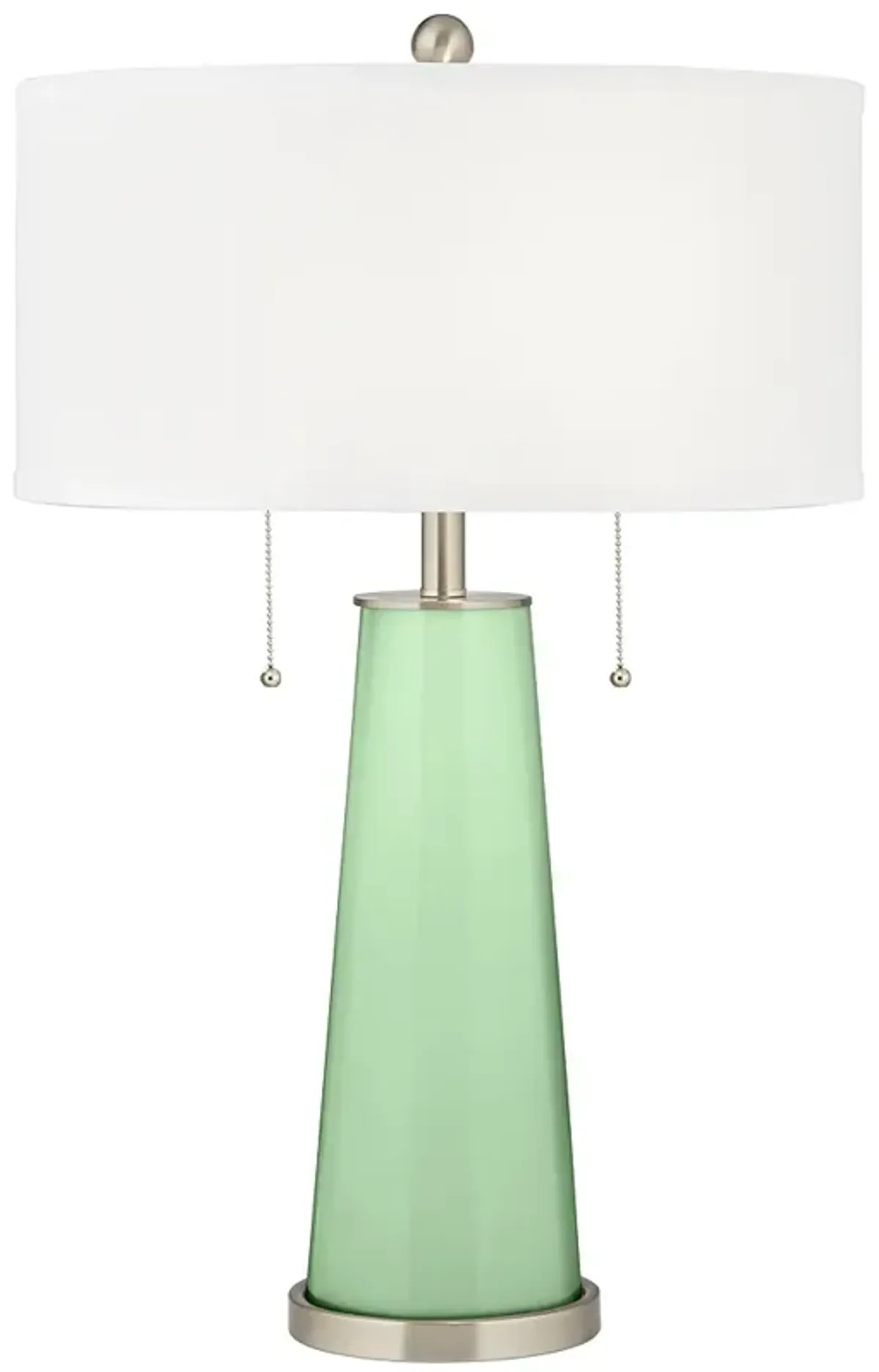 Color Plus Peggy 29 3/4" Flower Stem Green Glass Table Lamp