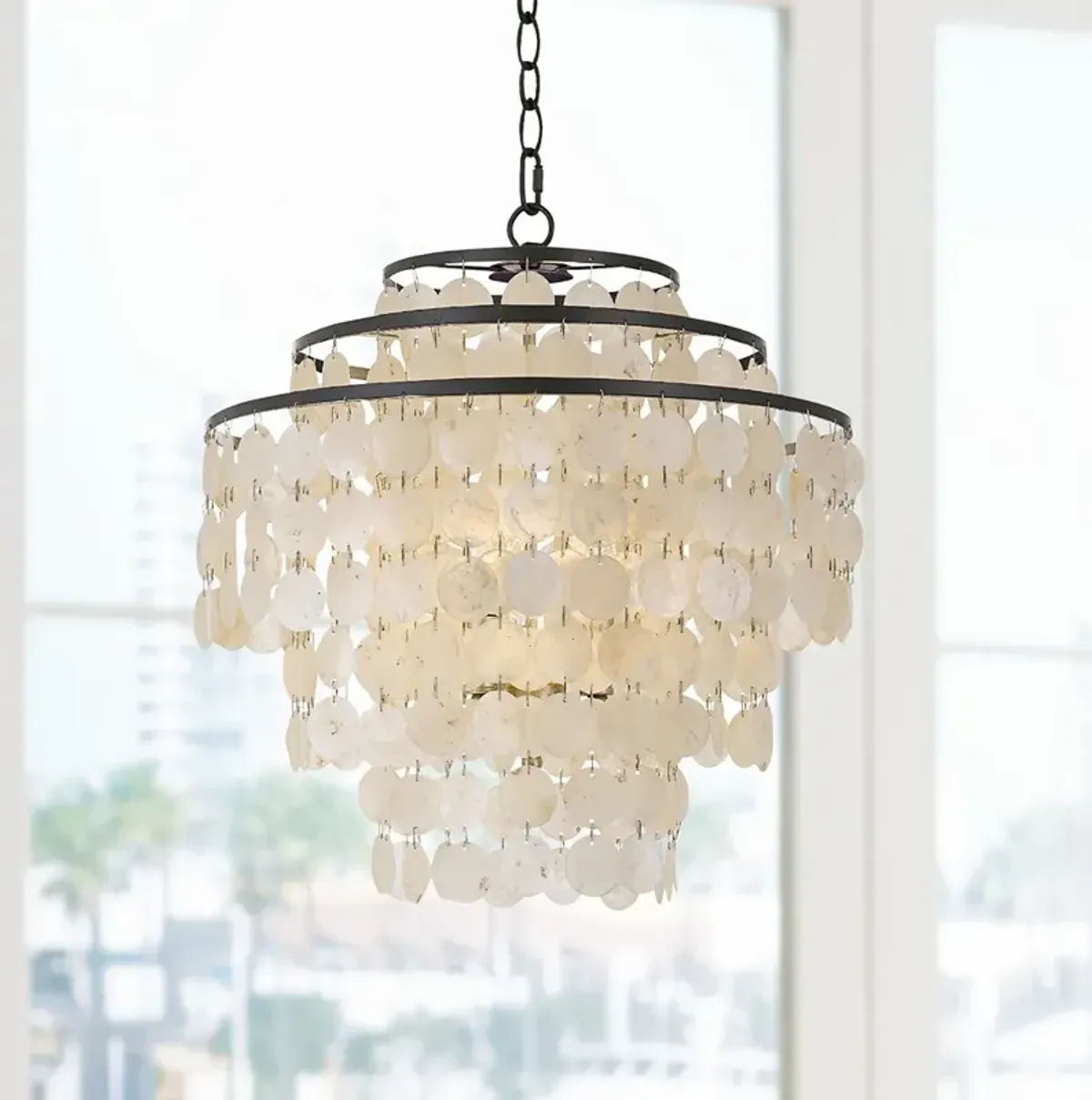 Crystorama Brielle 18" Wide Dark Bronze 4-Light Chandelier