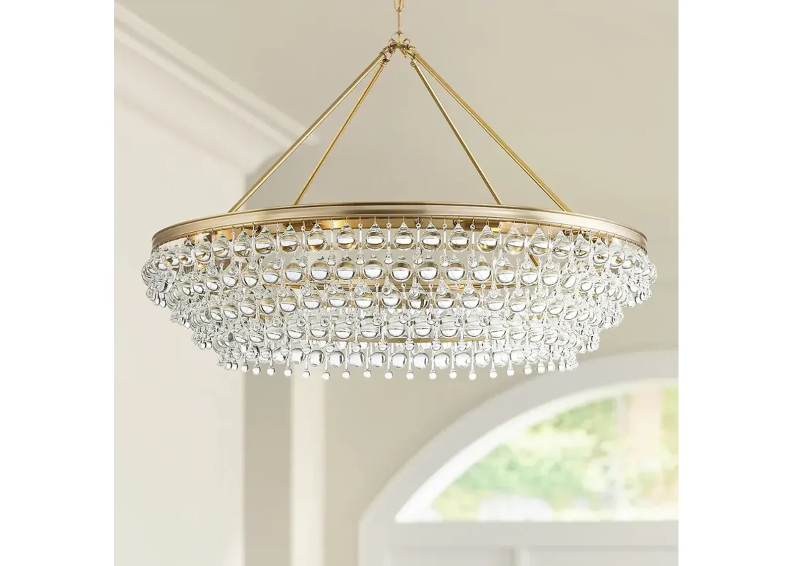 Crystorama Calypso 40" Wide Vibrant Gold and Crystal Chandelier