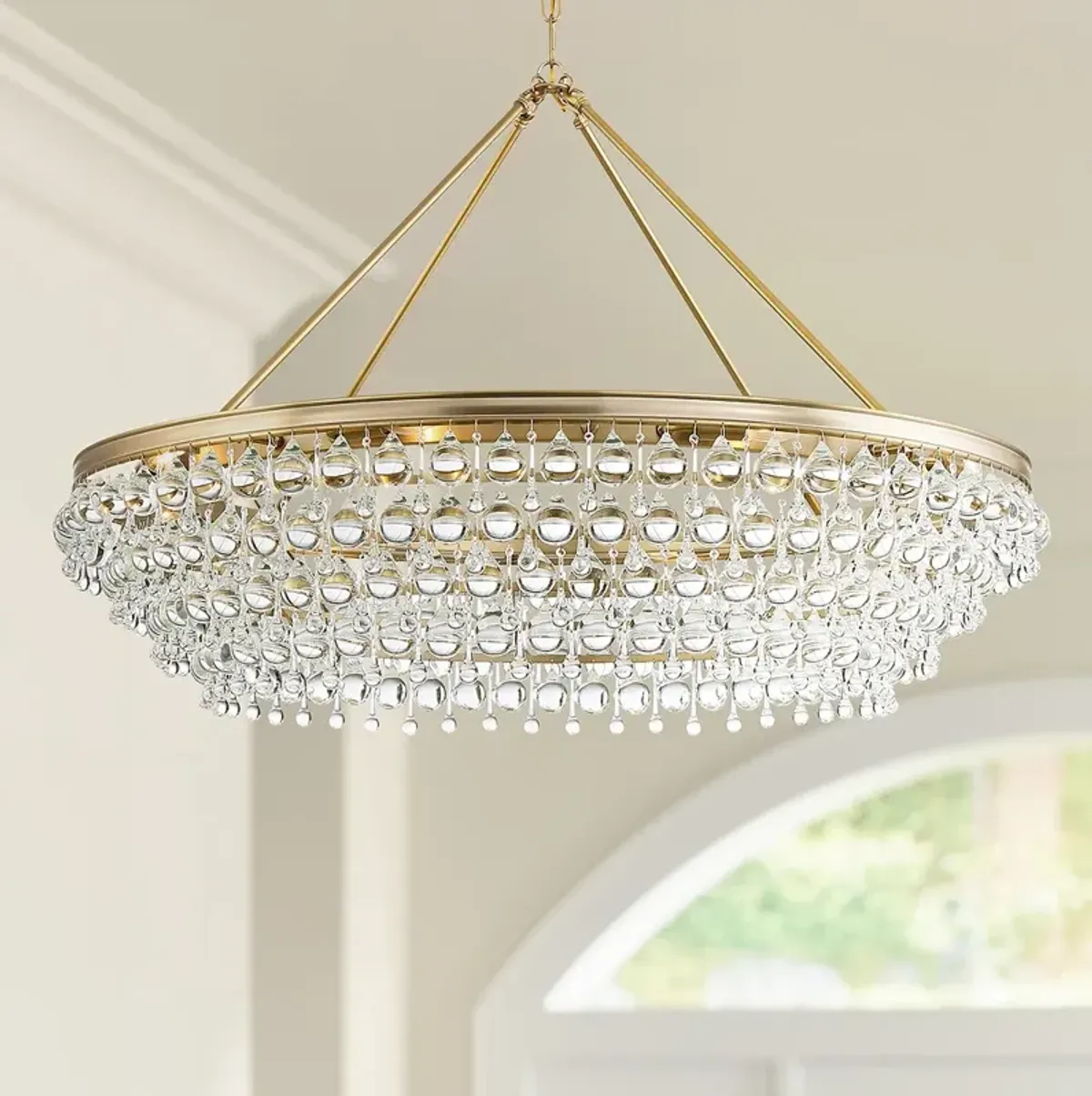 Crystorama Calypso 40" Wide Vibrant Gold and Crystal Chandelier