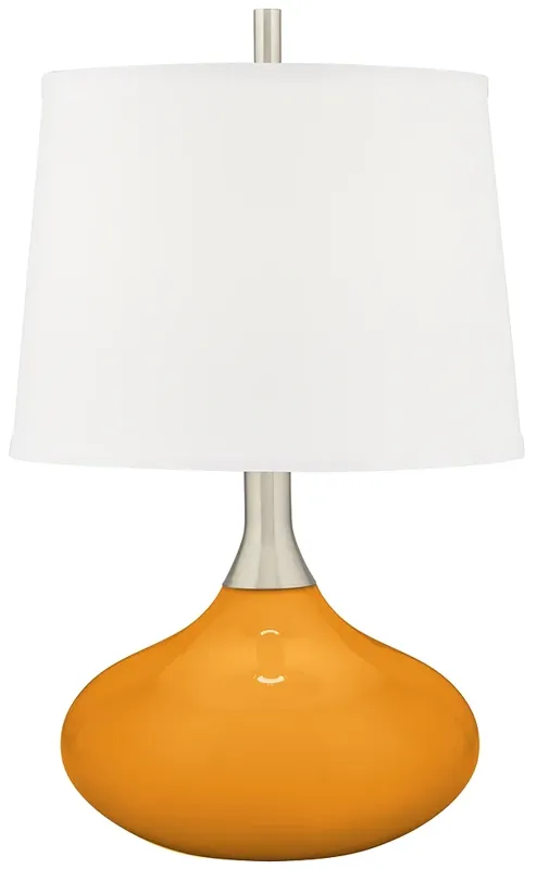 Color Plus Felix 24" High Carnival Orange Modern Table Lamp