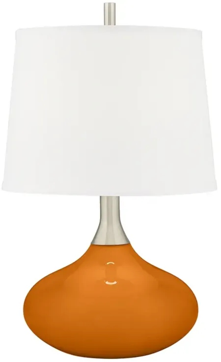 Color Plus Felix 24" Modern Cinnamon Spice Table Lamp