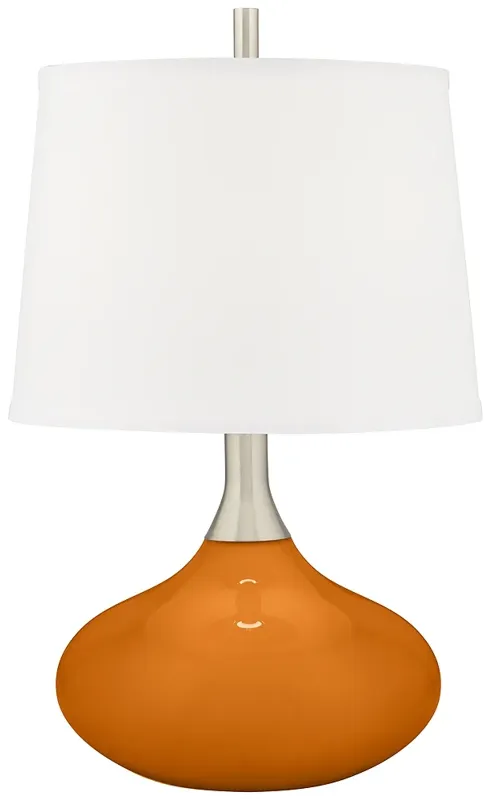 Color Plus Felix 24" Modern Cinnamon Spice Table Lamp