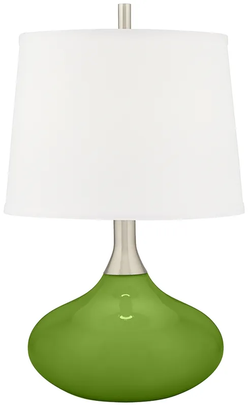 Color Plus Felix 24" High Gecko Green Modern Table Lamp