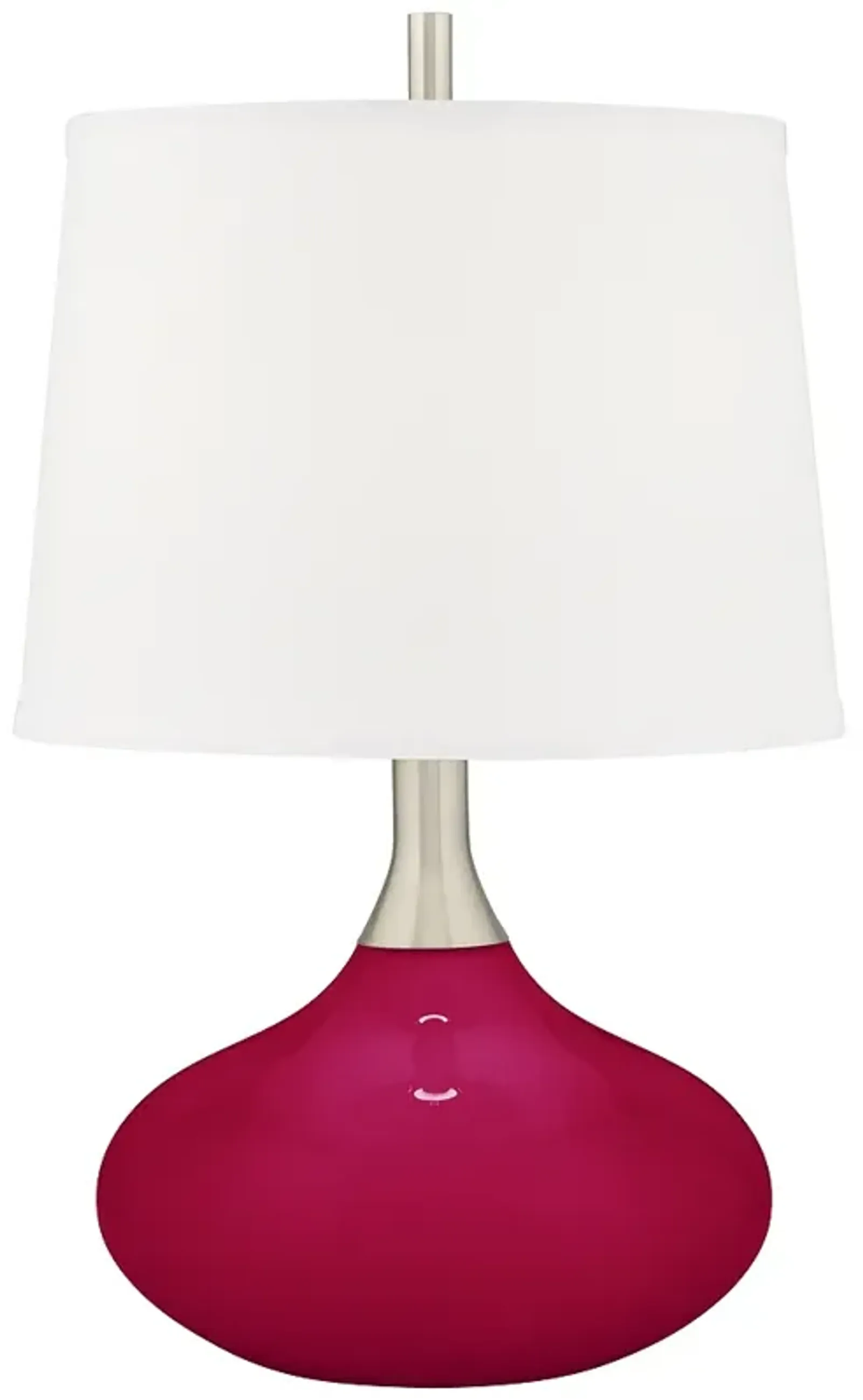 Color Plus Felix 24" High French Burgundy Red Modern Table Lamp