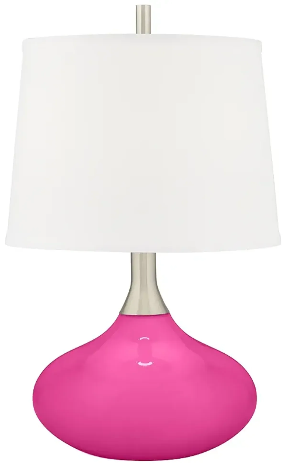 Color Plus Felix 24" High Fuchsia Pink Modern Table Lamp