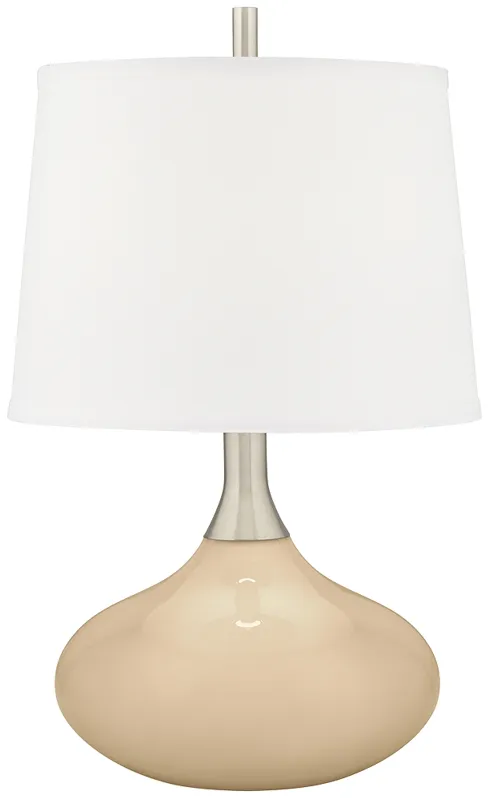 Color Plus Felix 24" Colonial Tan Modern Table Lamp