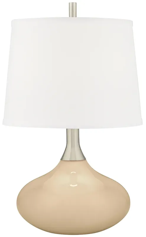 Color Plus Felix 24" Colonial Tan Modern Table Lamp