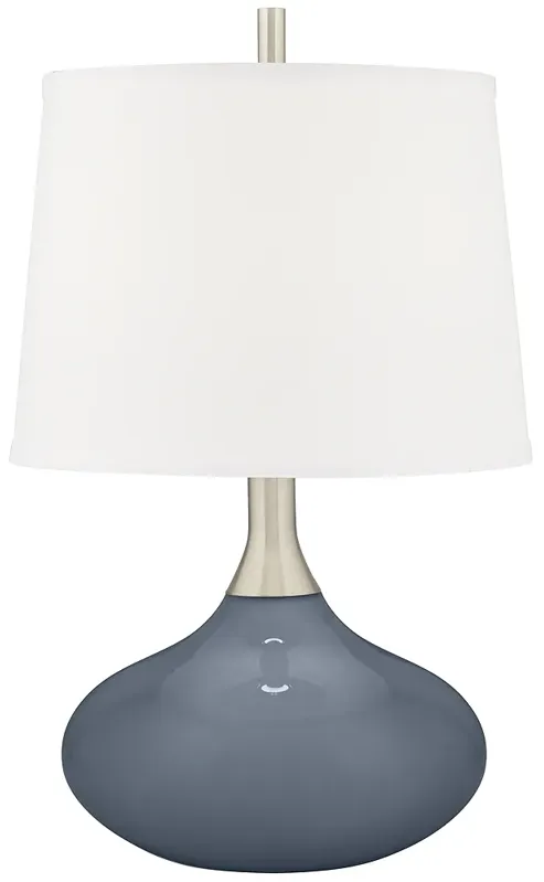 Color Plus Felix 24" High Granite Peak Gray Modern Table Lamp