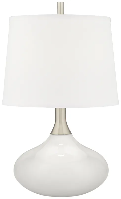 Color Plus Felix 24" High Winter White Modern Table Lamp