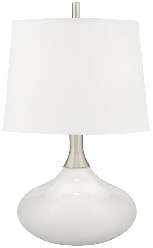 Color Plus Felix 24" High Winter White Modern Table Lamp