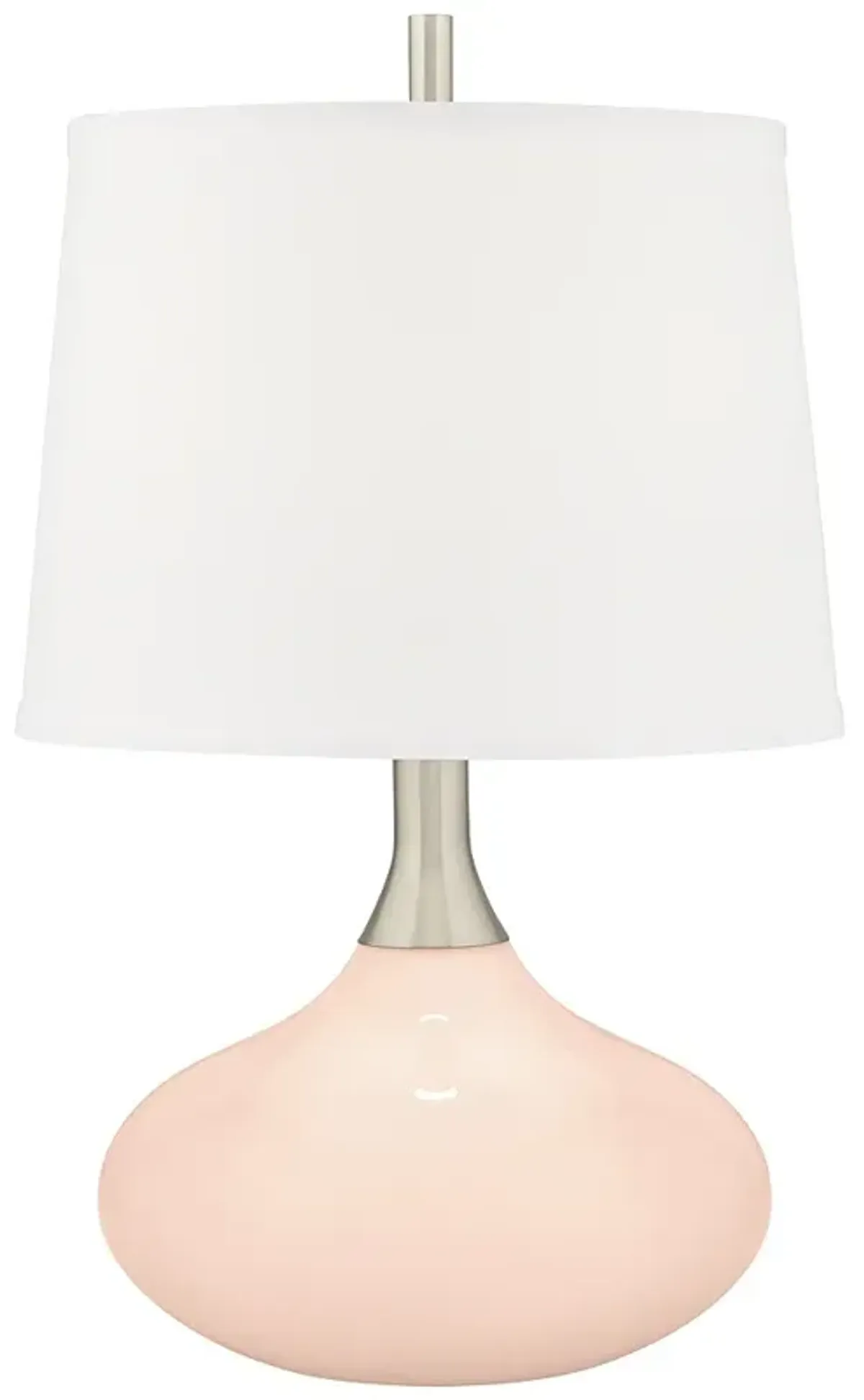 Color Plus Felix 24" Linen Pink Modern Table Lamp