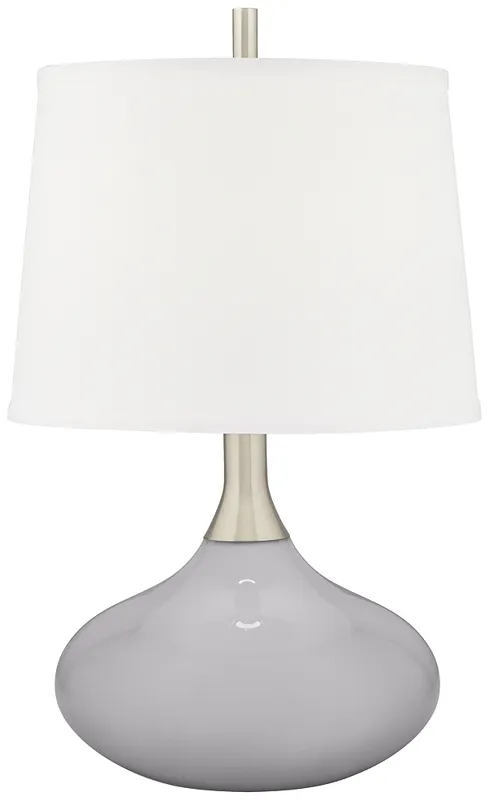 Color Plus Felix 24" High Modern Swanky Gray Table Lamp