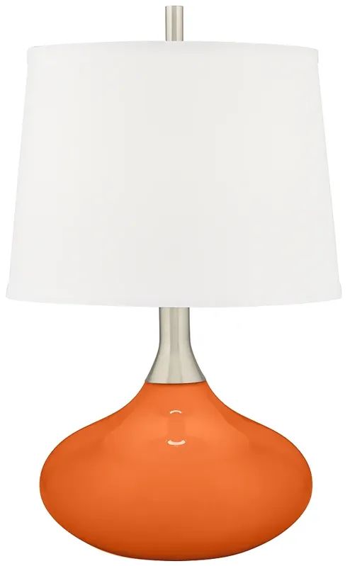 Color Plus Felix 24" High Invigorate Orange Modern Table Lamp