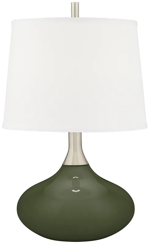 Color Plus Felix 24" High Secret Garden Green Modern Table Lamp