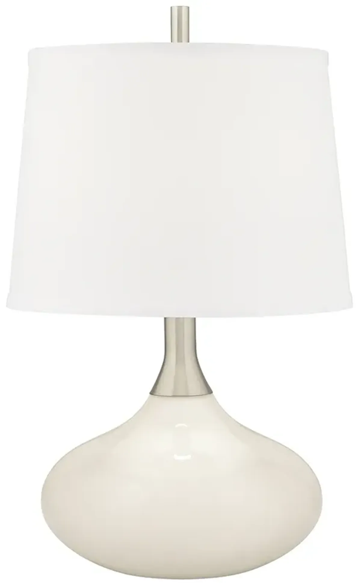 Color Plus Felix 24" West Highland White Modern Table Lamp