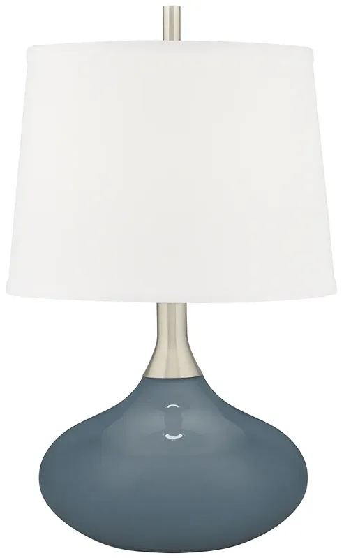 Color Plus Felix 24" High Modern Smoky Blue Table Lamp