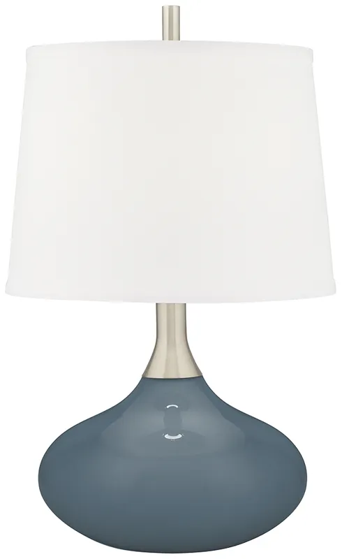 Smoky Blue Felix Modern Table Lamp
