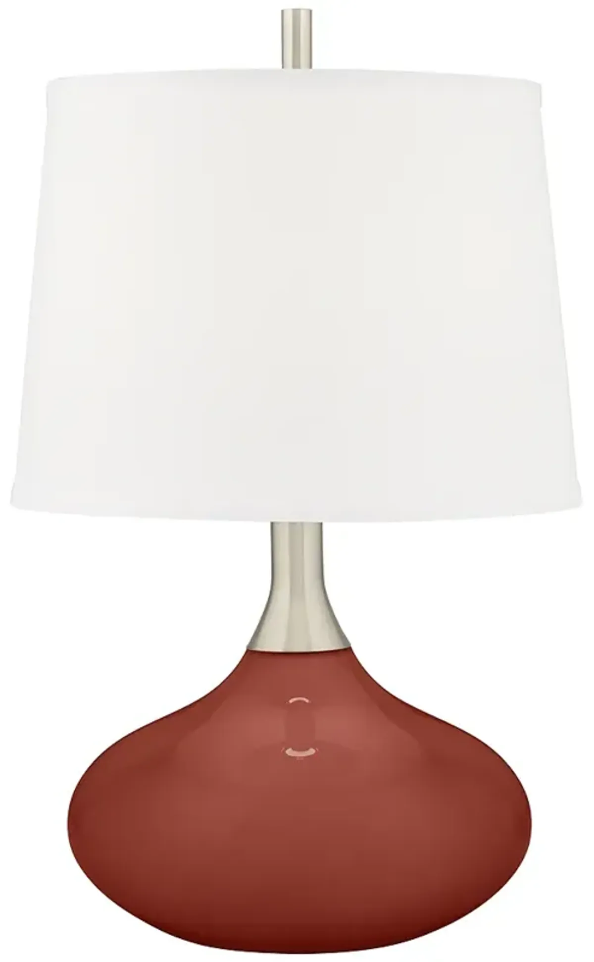 Color Plus Felix 24" High Madeira Red Modern Glass Table Lamp