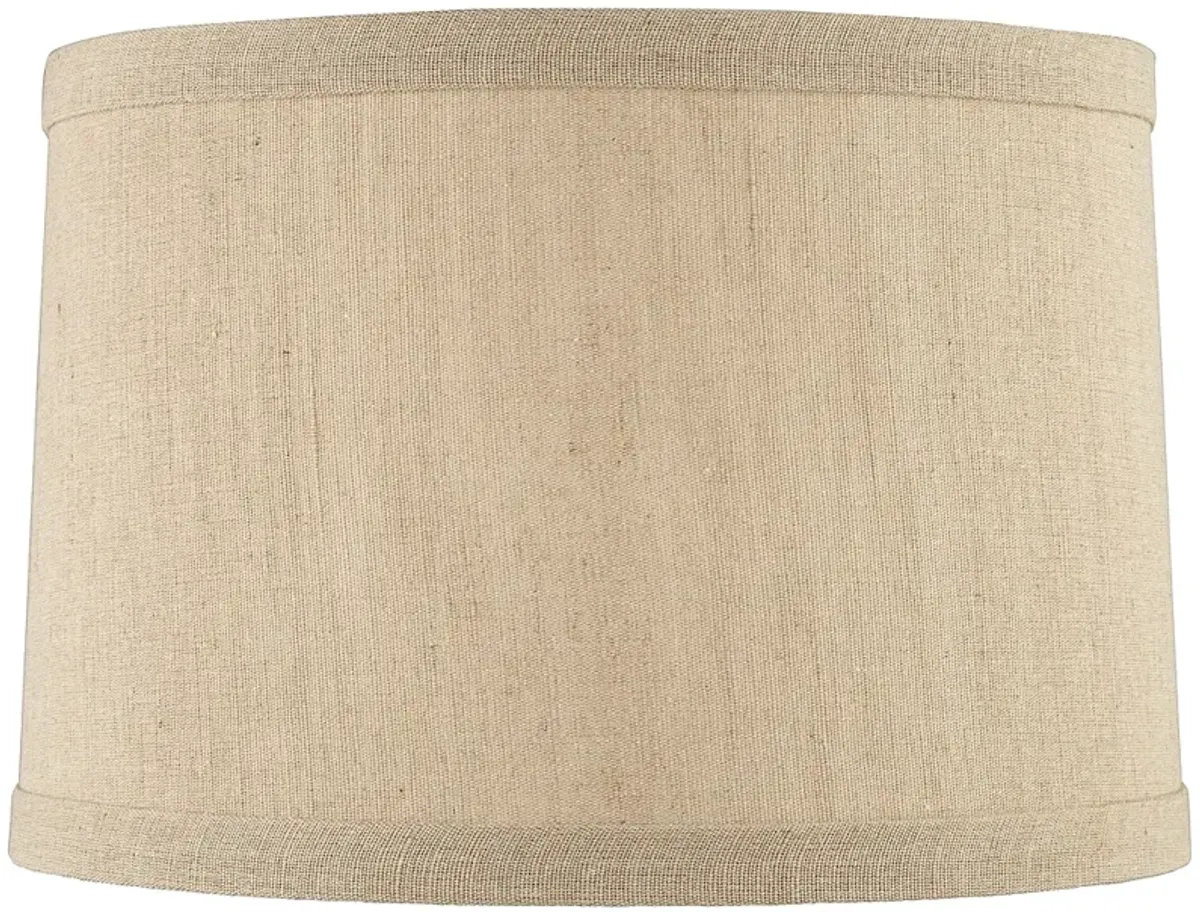 Springcrest  Taupe Linen Hardback Drum Lamp Shade 15x16x11 (Spider)