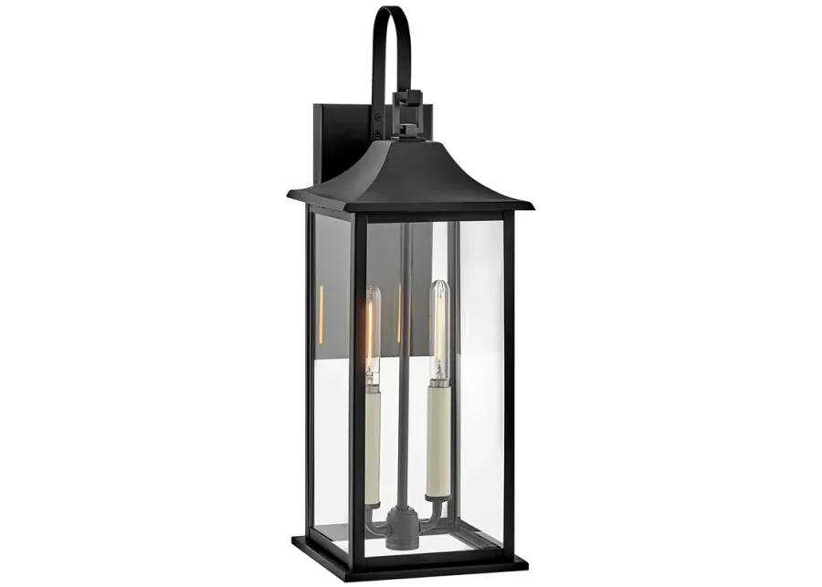 Lark Outdoor Medium Wall Mount Lantern Black