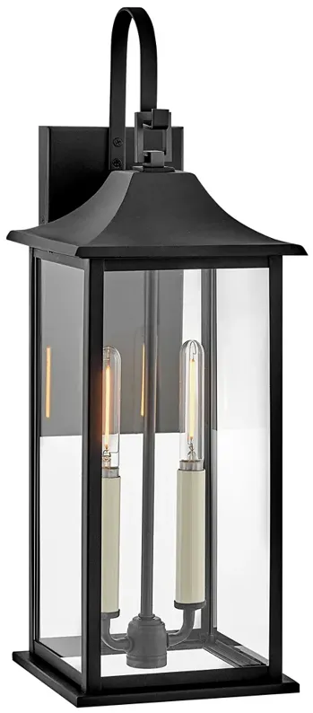 Lark Outdoor Medium Wall Mount Lantern Black