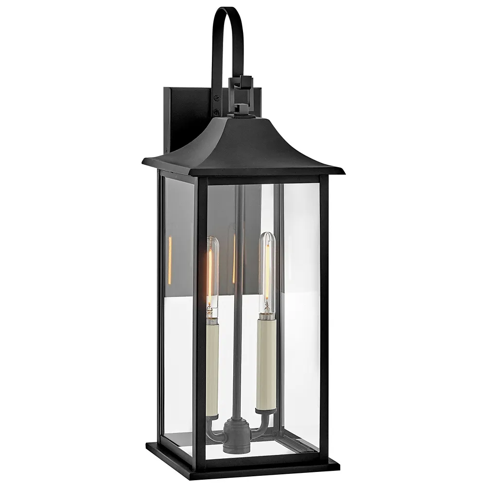 Lark Outdoor Medium Wall Mount Lantern Black