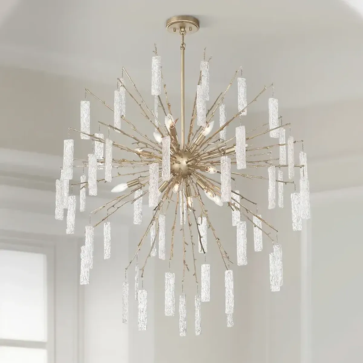 Possini Euro Madeleine 40" Wide Brass 14-Light Rain Chandelier