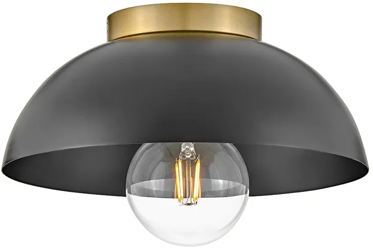 Lark Stu Foyer Small Flush Mount Black